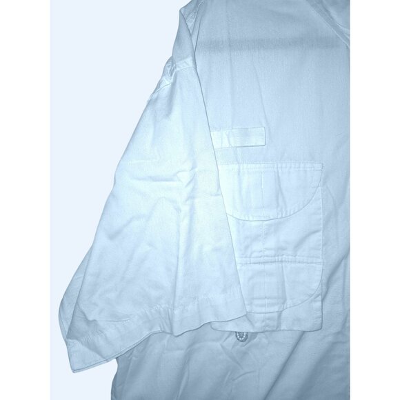 Big Sky Outfitters Mens White Short Sleeve Button-Up Fishing Shirt Size XXL - Picture 2 of 6